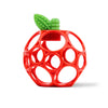 Bright Starts Oball Easy Grasp Red Apple Teether Toy, Hold My Own Collection, Bpa Free, Unisex, Newborn And Up