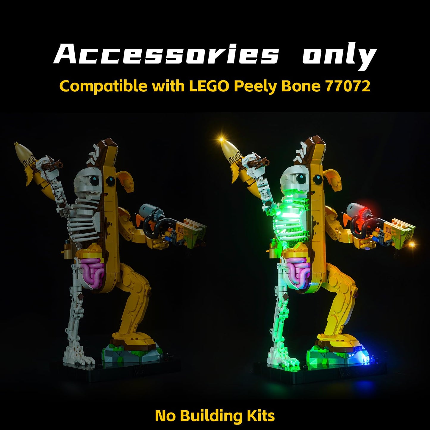 Brickbling Led Light Compatible With Lego Fortnite Peely Bone, Creative Lighting Kit Compatible With Lego 77072 - Light Kit Only