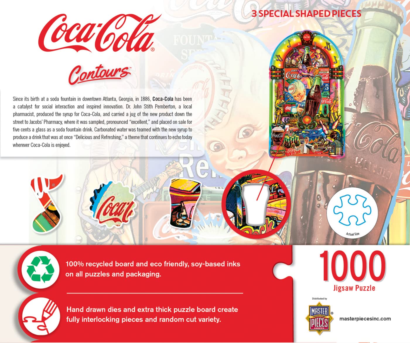 Masterpieces 1000 Piece Jigsaw Puzzle For Adults and Families - Coca-Cola Jukebox - 20.72x 34.6