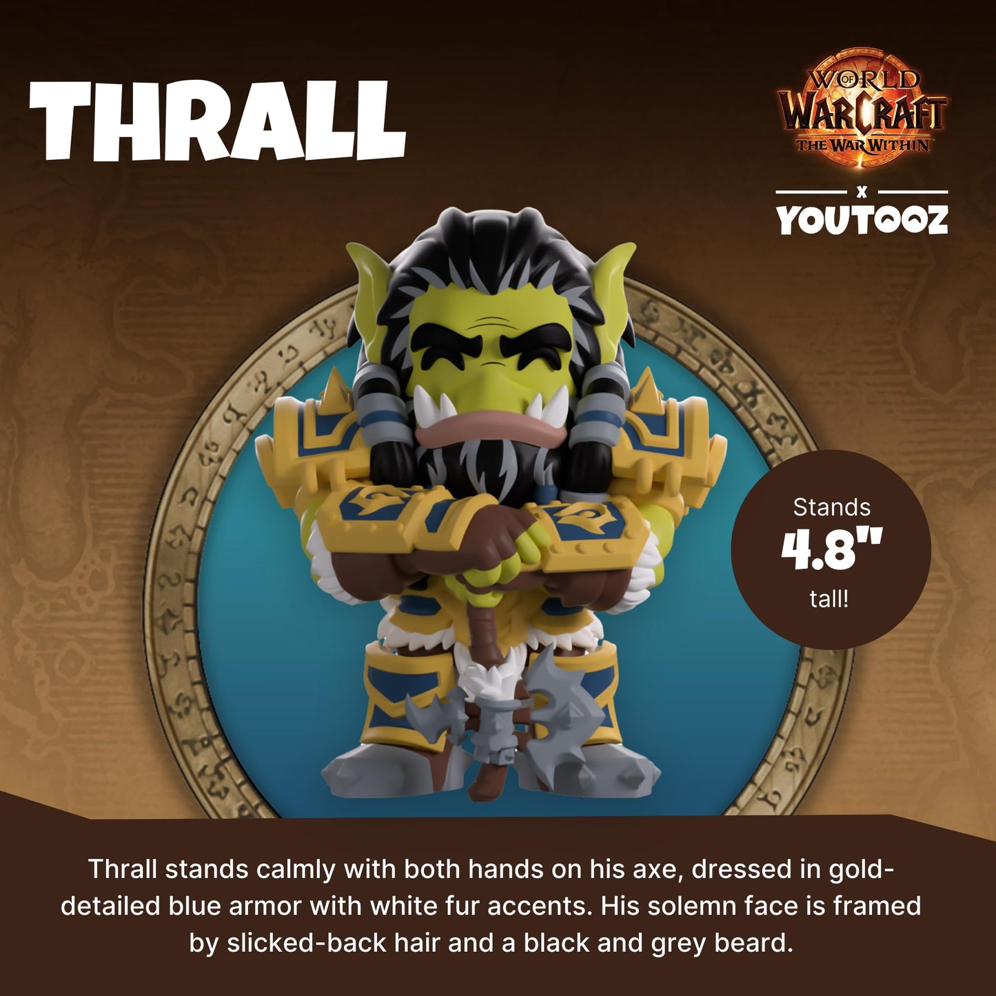 Youtooz Thrall Collectible 4.8 Vinyl Figure, World Of Warcraft Thrall Action Figure, Wow Figurine