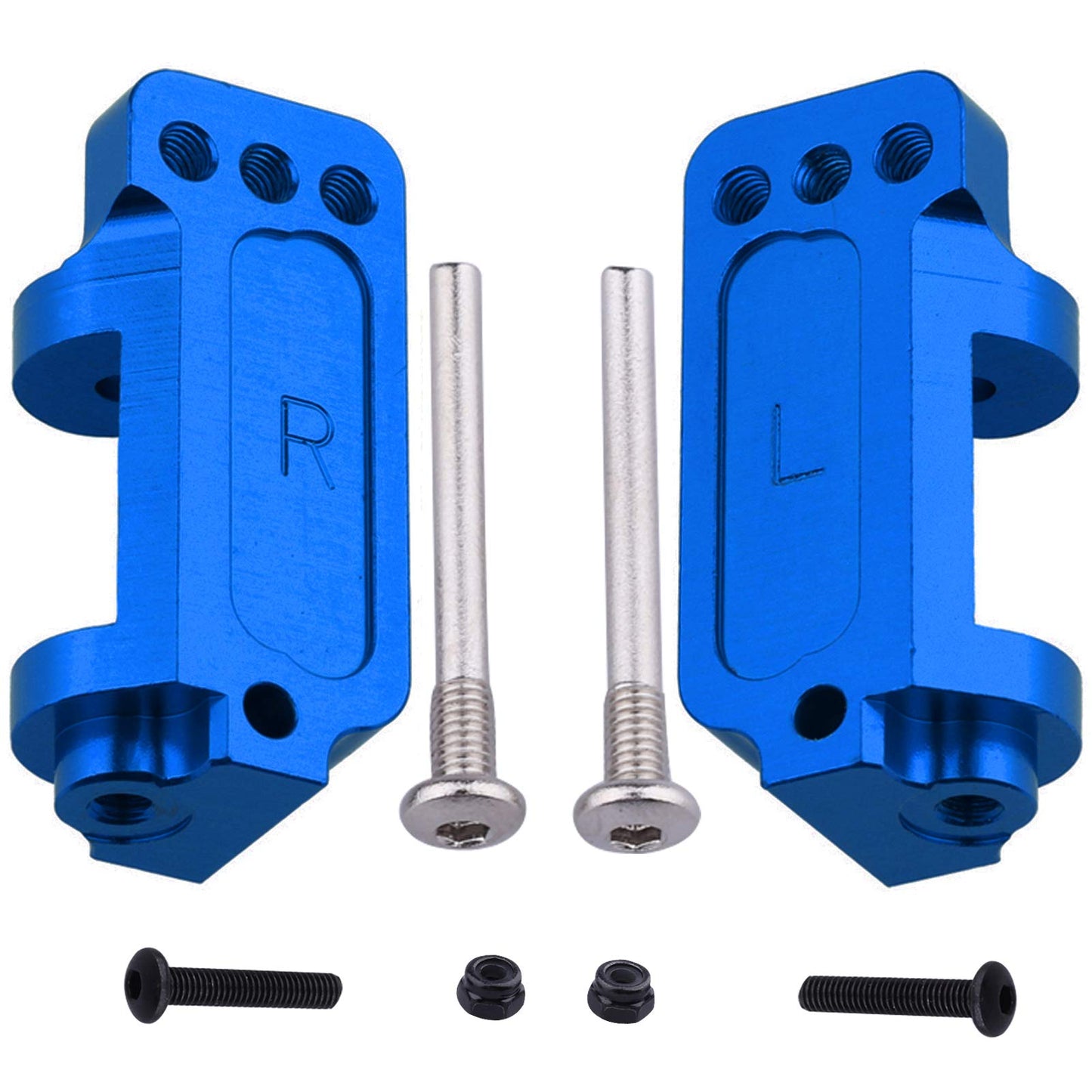 HobbyPark Aluminum Caster Blocks C-Hubs & Steering Blocks Knuckles for Traxxas 1/10 2WD Slash, Rustler, Stampede, Nitro Slash, R