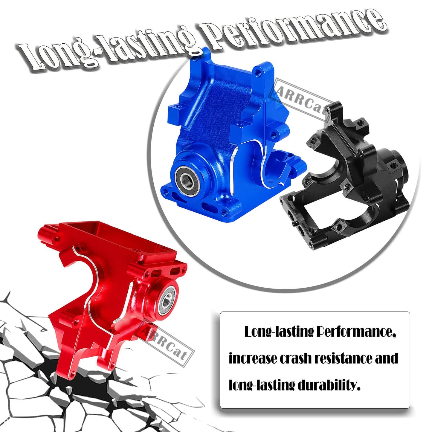 Aluminum Gearbox Case Upgrade Parts for 1/7 1/8 ARRMA 6S BLX Typhon Kraton Notorious Outcast Mojave Infraction Felony Talion Lim