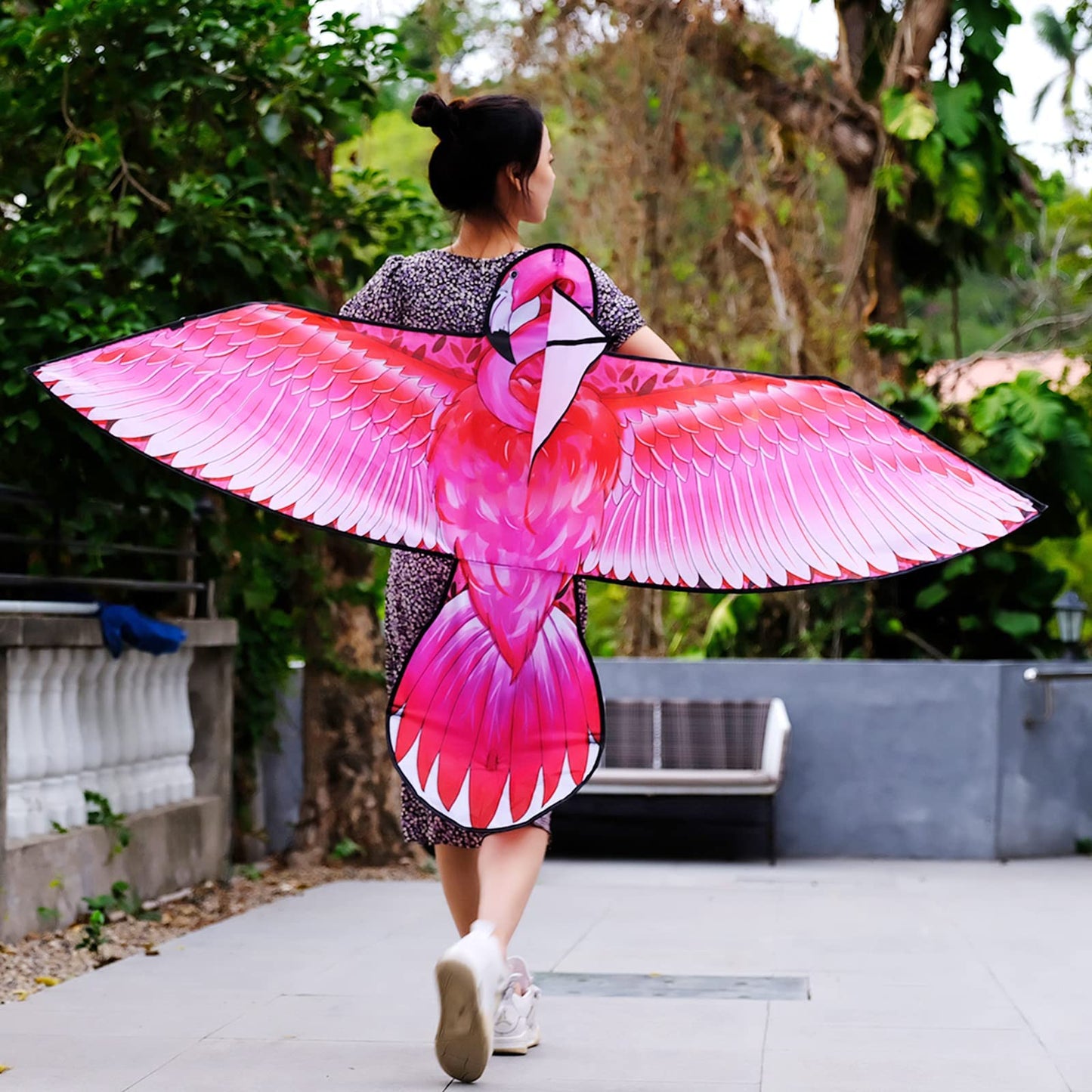 Mint'S Colorful Life Pink Kite For Kids Adults, Large Flamingo Bird Kite Easy To Fly Beach Kites