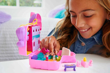 Polly Pocket Compact Playset Pinata Party with 2 Micro Dolls & Accessories Travel Toys with Surprise Reveals