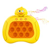 Pop Push Game Fidget Toy for Kids Ages 3-12,Handheld Fast Push Game Yellow Duck Console Fidget Toys for Girls Boys,Light Up Sens