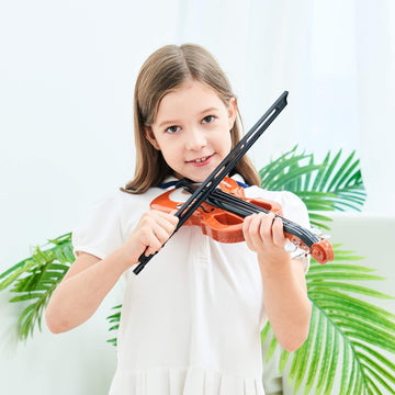 Toy Violin - Premium Kids Violin For Beginners, Electrical Kids Violin With 7 Songs - Adjustable Rhythm - Small Electrical Music