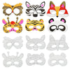 Vkpi 24 Pcs Color Your Own Animal Paper Masks, Coloring Mask Craft Kit For Kids, Birthday Party Favors School Activities