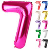 Hot Pink Number 7 Balloon 40 Inch, 7 Balloon Number, 7Th Birthday Decorations, Hot Pink Party Supplies For Boys Girls