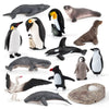 Wonwontoys 14Pcs Antarctica Penguin Figurines Toy Playset Arctic Penguin Lifecycle Realistic Sperm Whale Toys Cake Decoration Ch