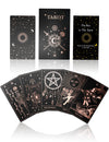 Wjpc Rose Gold Foil Tarot Card Decks Set With Guidebook&Gift Box For Beginner& Expert. Fortune Telling Game Cards For Tarot Decks.