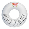 Rae Dunn x CocoNut Float Ring Float - Hello Summer Theme - mature-themed Size Large 48 Inch Inflatable Raft & Durable Water Inner Tube - Stable Ride-On for Summer Parties & Swim Events