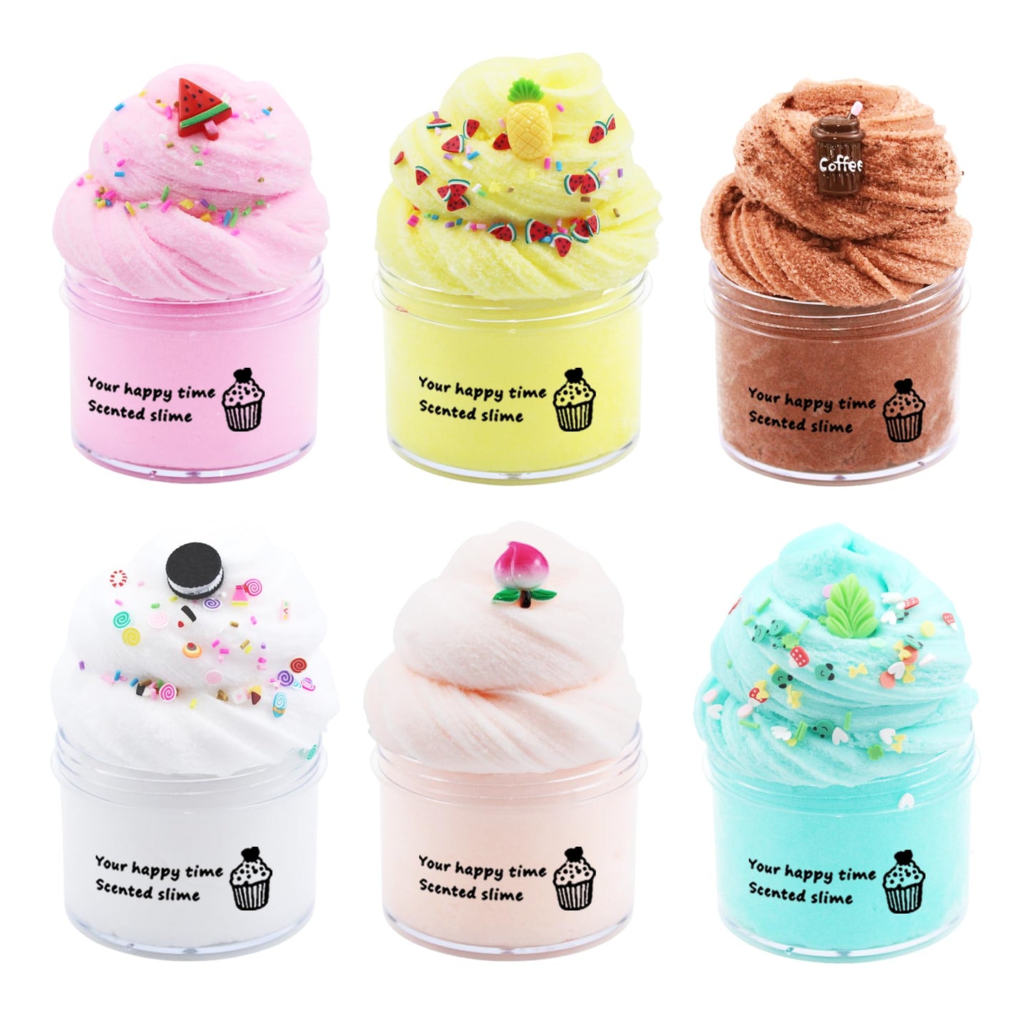 ZeweierSlime 6 Pack Cloud Slime Kit - Non-Sticky, Super Soft Sludge Toy for Kids, Perfect Birthday Gifts & Party Favors for Girls & Boys