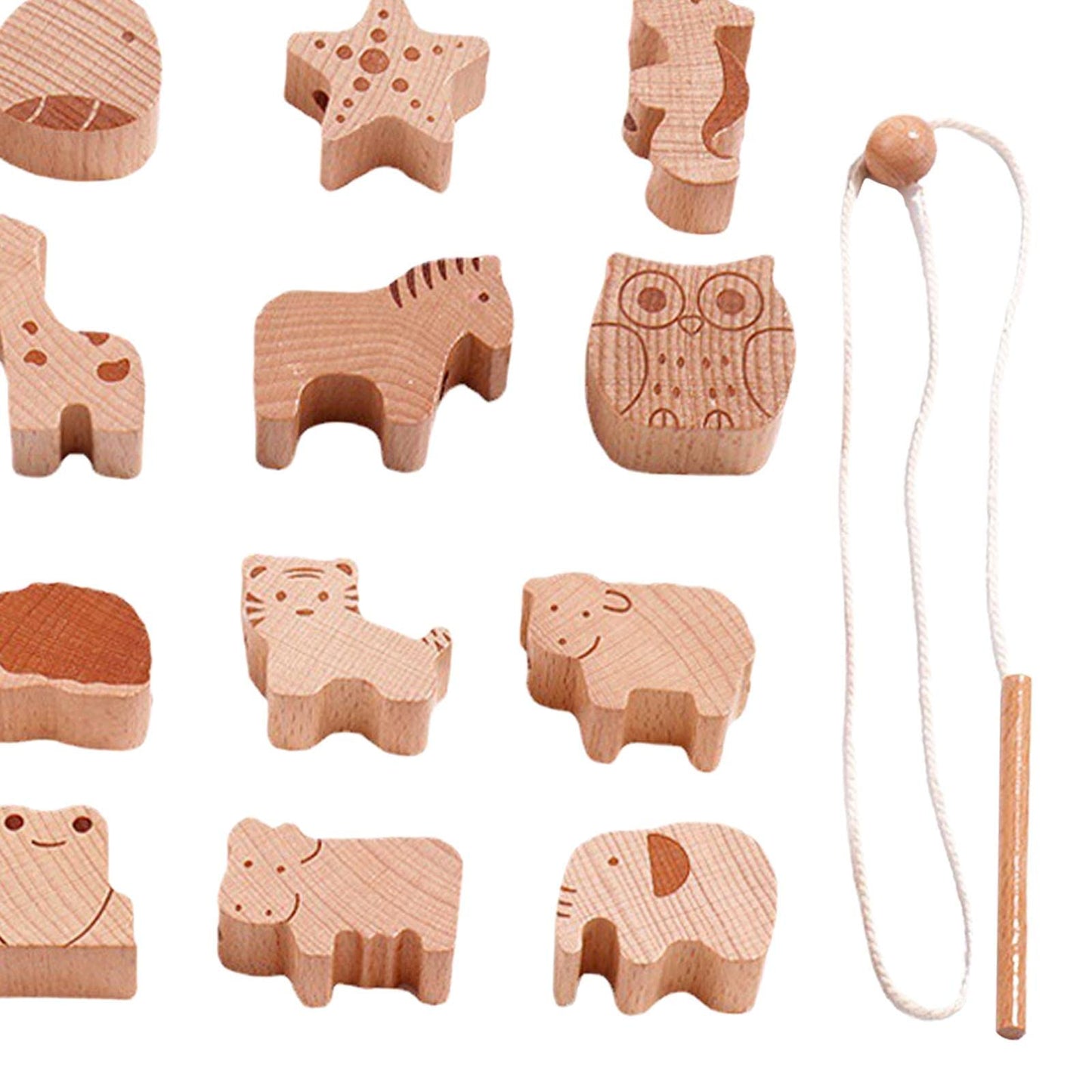 Atorse Wooden Lacing Beads Toys Fine Motor Skills For Kids Children Birthday Gifts|Toys & Hobbies | Preschool Toys & Pretend Pla