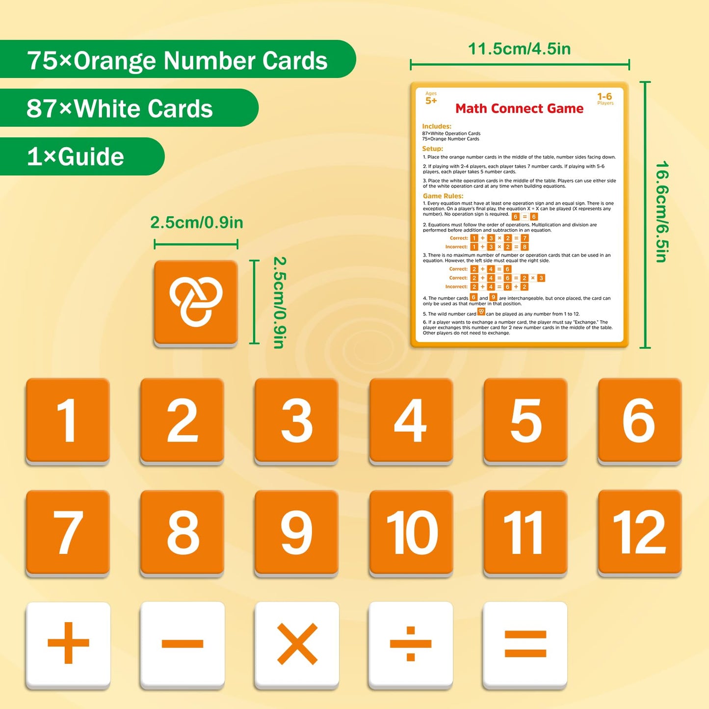 Kasfalci Math Games For Kids,Math Manipulatives,Card Board Games,Addition Subtraction Multiplication Division Learning Games,Num