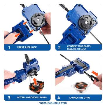 AIBREAY Bey X Winder Launcher with cutting edge X Grip for Easy Control Battling Gyro Accessories(Blue)