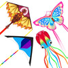 Flying Hoofer 4Pack Large Kite Set - Easy To Fly For Kids Adults, Beach & Park & Outdoor Activities, Perfect For Easter And Fest