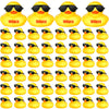 Chivao 100 Pcs Rubber Ducks With Sunglasses In Bulk Mini Yellow Rubber Duck Gifts Squeak Bath Float Bathtub Toys For Cruise Gift Exchange Christmas Birthday Party Supplies