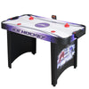 Hathaway Hat Trick 4-Ft Air Hockey Table For Kids And Adults With Electronic And Manual Scoring, Leg Levelers, Black/Blue