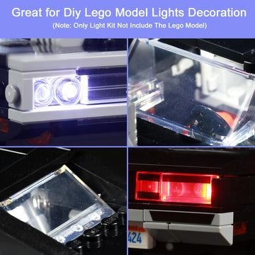 Upgraded Light Kit Compatible With Lego Speed Champions Fast & Furious 1970 Dodge Charger R/T, Lights Decoration Compatible With
