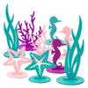 Sunbeauty 20Pcs Mermaid Party Decoration Diy Felt Table Centerpiece Under The Sea Baby Shower Little Mermaid Girl Birthday Party