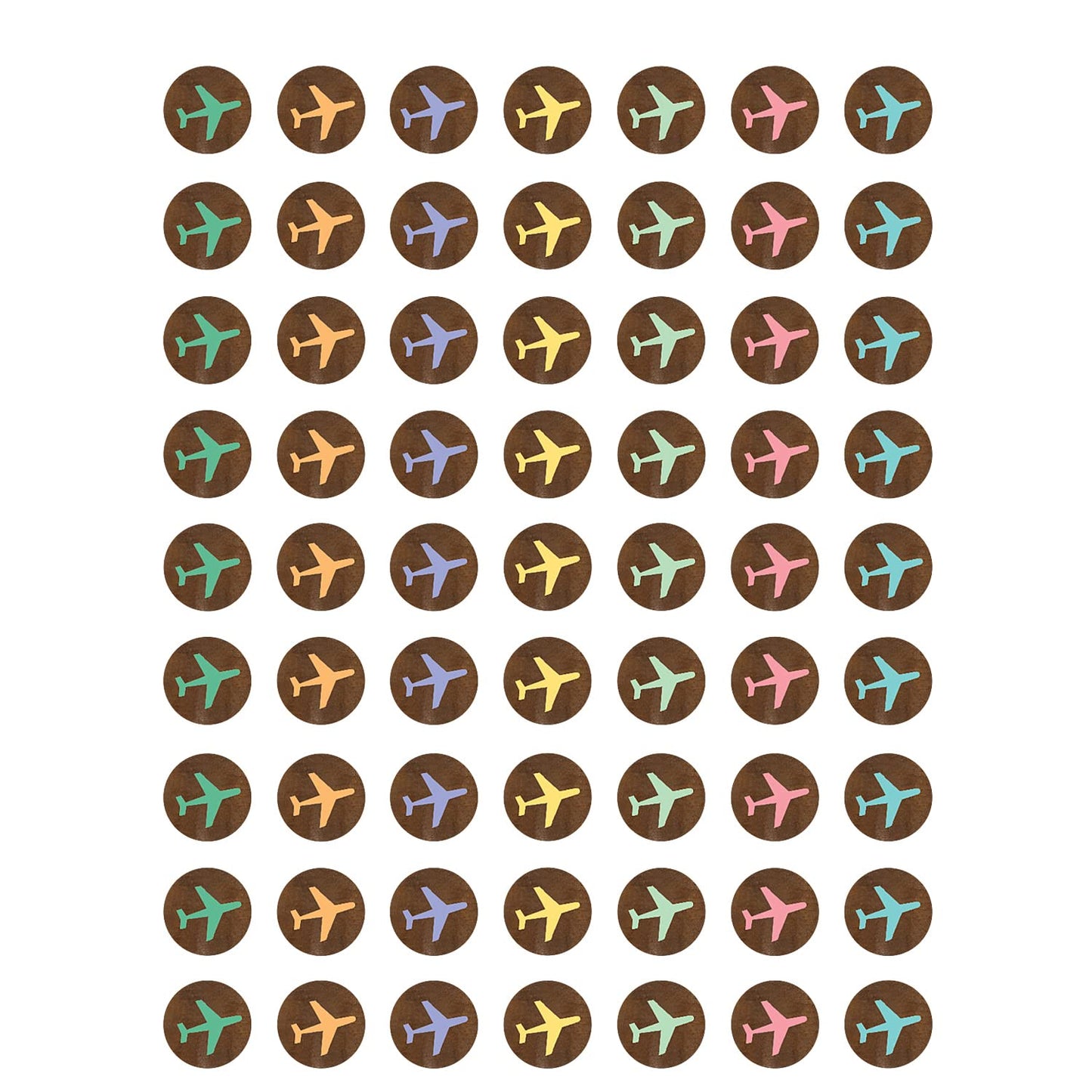 Travel the Map Airplanes Mini Stickers, 378 Per Pack, 12 Packs