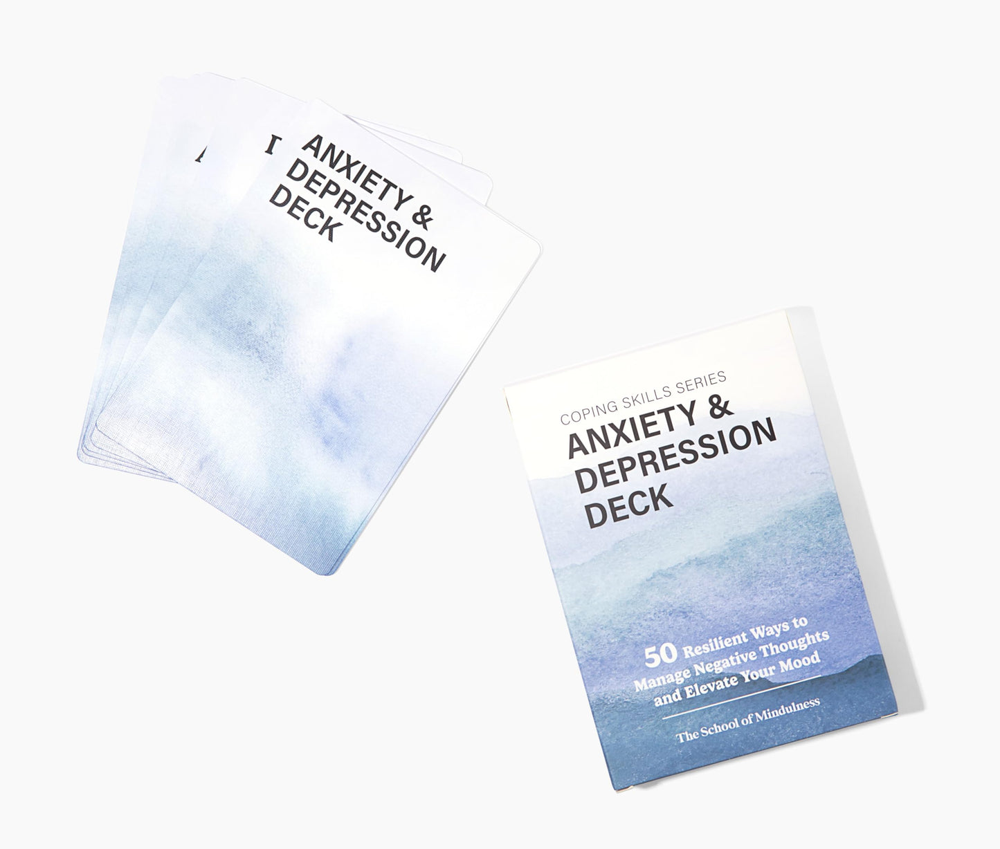 The School Of Mindfulness- Mindfulness Coping Skills Series Deck, For Depression And Anxiety, Anger Management, And Cravings And