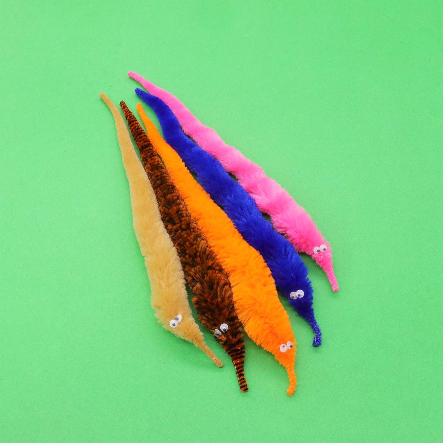 Onest 100 Pieces Magic Worm Toys Wiggly Twisty Fuzzy Worm Toys Carnival Party Favors, 25 Colors