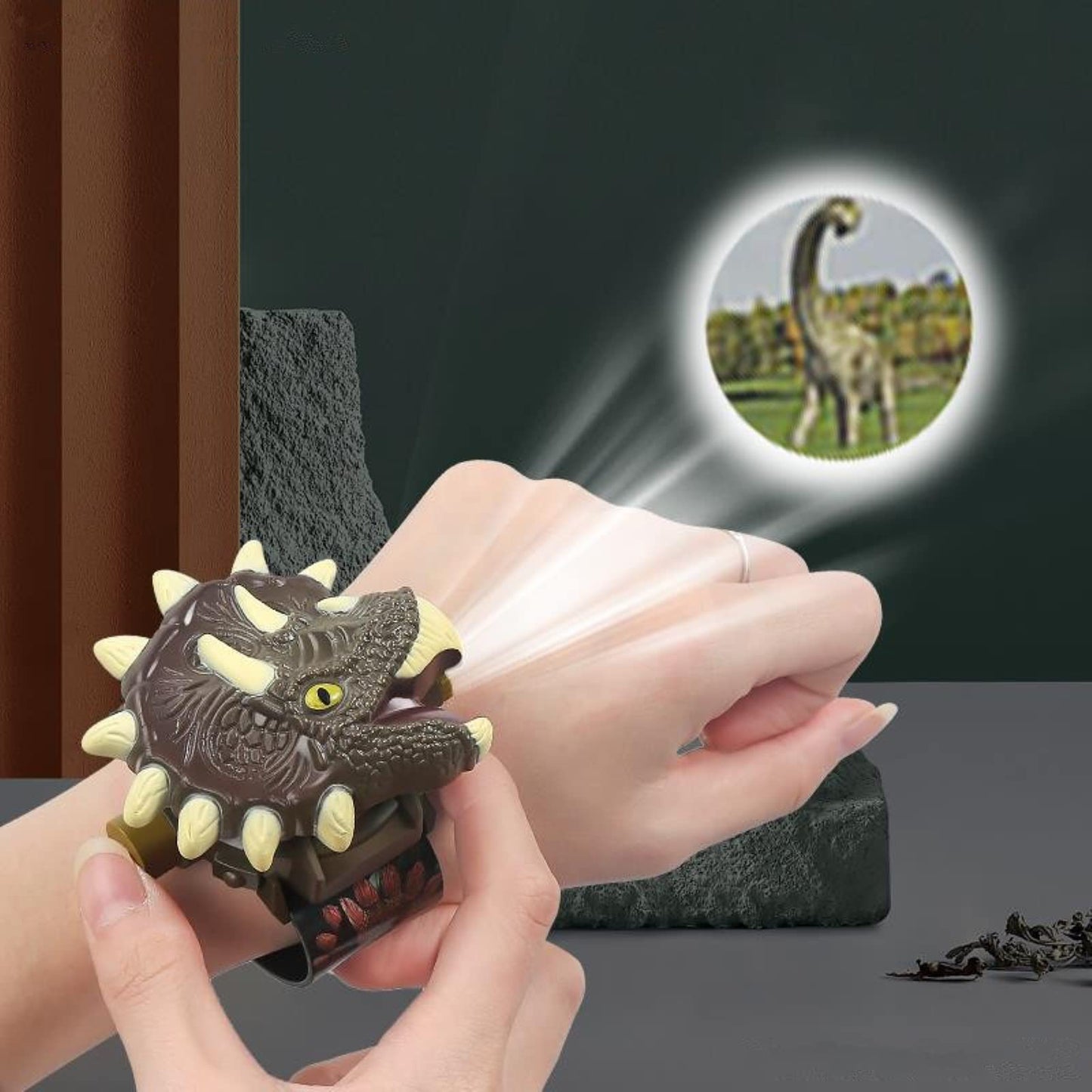 Raychy Kids 24 Dinosaur Watch Flashlight Projector Toys Animal Pattern Torch Projector Flashlight Bedtime Educational Toys Gift
