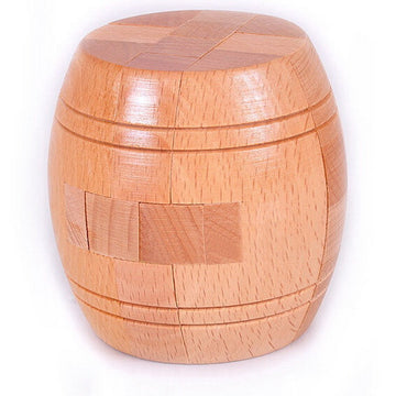 Ahyuan Handmade Powder Barrel Wooden Puzzles For Adults An Interlocking 3D Brain Teaser Puzzles For Adults Hidden Passage Works On A Classic Mechanical Puzzle Concept (Natural)