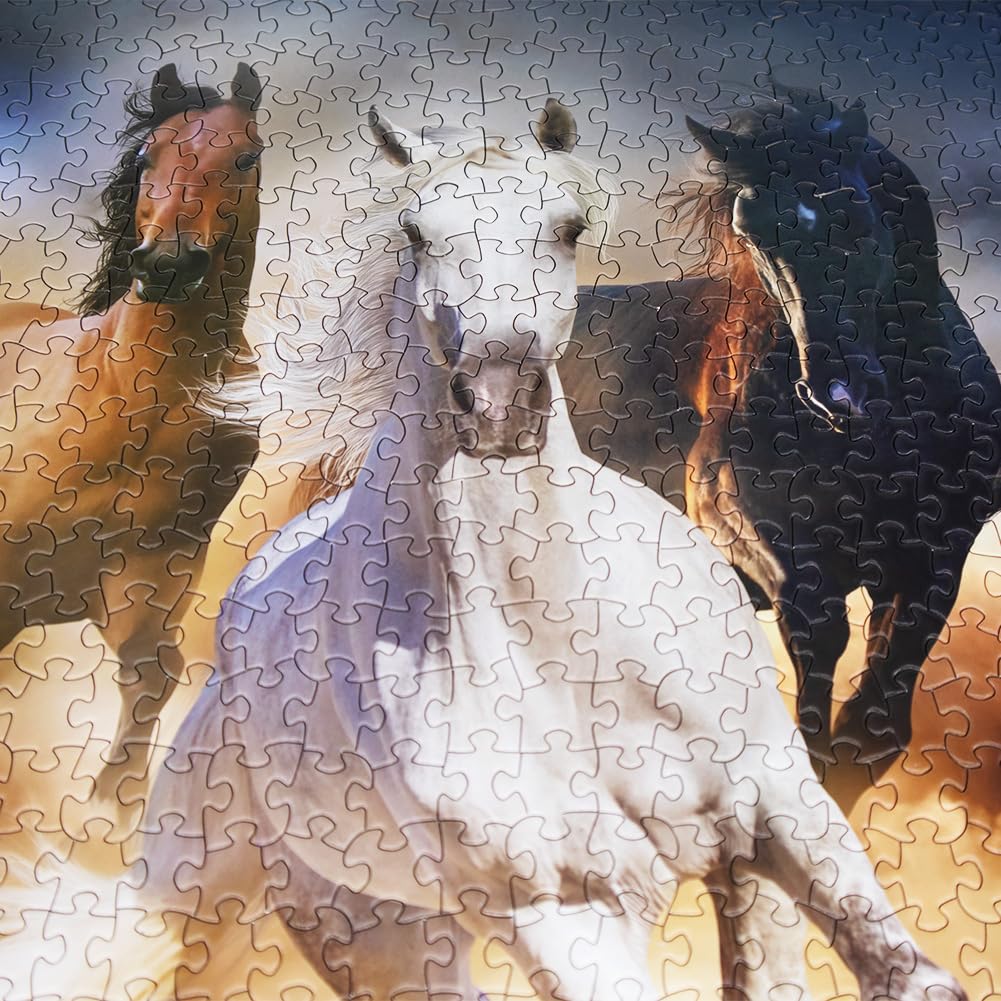 Beduke Jigsaw Puzzles For Adults 1000 Pieces Family Game Horse 1000 Piece Puzzle Thick Sturdy Precise Interlocking Age 14+