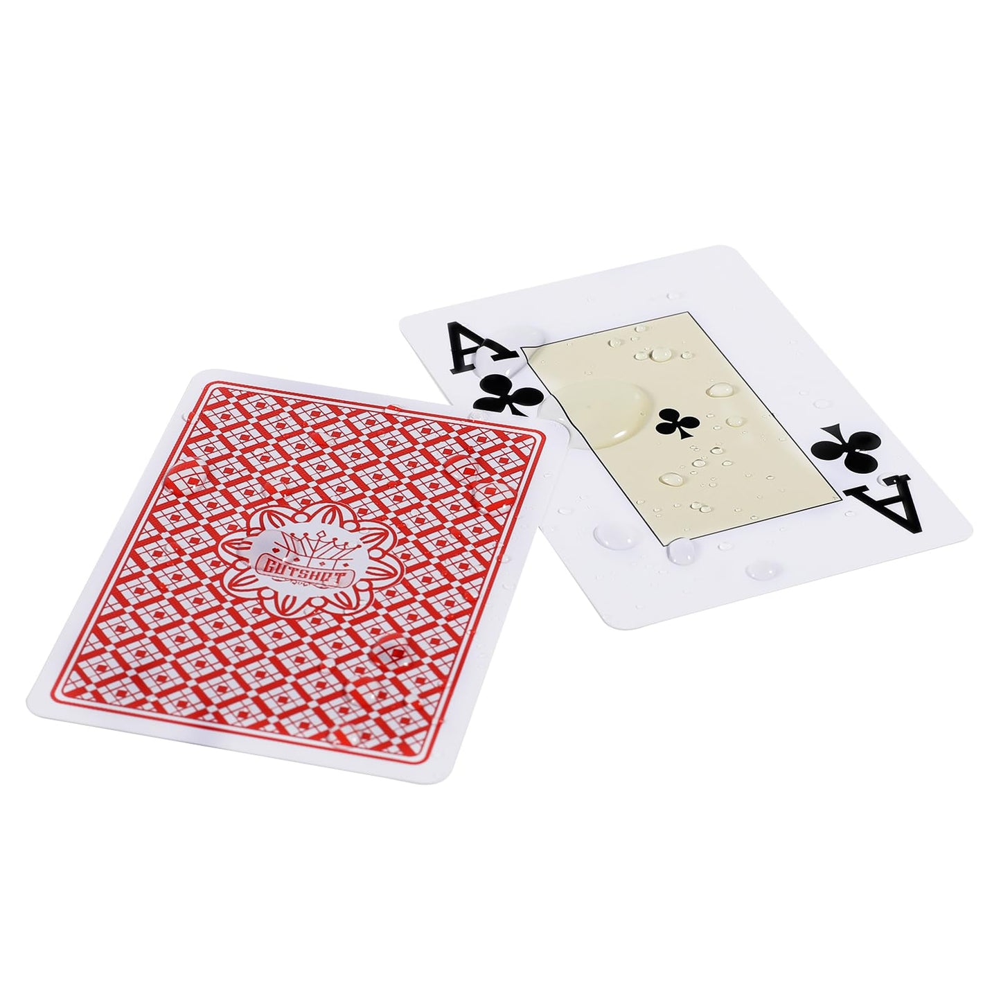 GUTSHOT Playing Cards, Waterproof Deck of Cards with Spill-Proof Design, Great for Party, Game,and Magic (2 Pack (Yellow, Green)