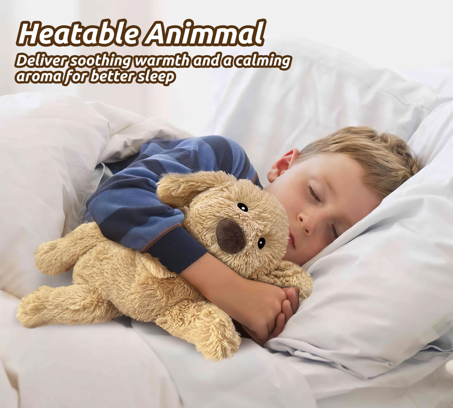 Cuckool Golden Retriever Stuffed Animals, Microwavable Stuffed Animals Heating Pad For Cramps, Pain Stress Relief, Heatable Cool