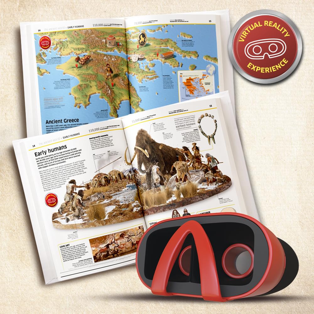 Abacus Brands Virtual Reality History! - Illustrated Interactive Vr Book And Stem Learning Activity Set - For Ages 8 And Up