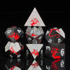 HNCCESG Metal DND Dice Set Dragon D&D Dice for D&D Dungeons and Dragons Gift TTRPG Metal Dice with Dragon Dice Box(Black Red Dra