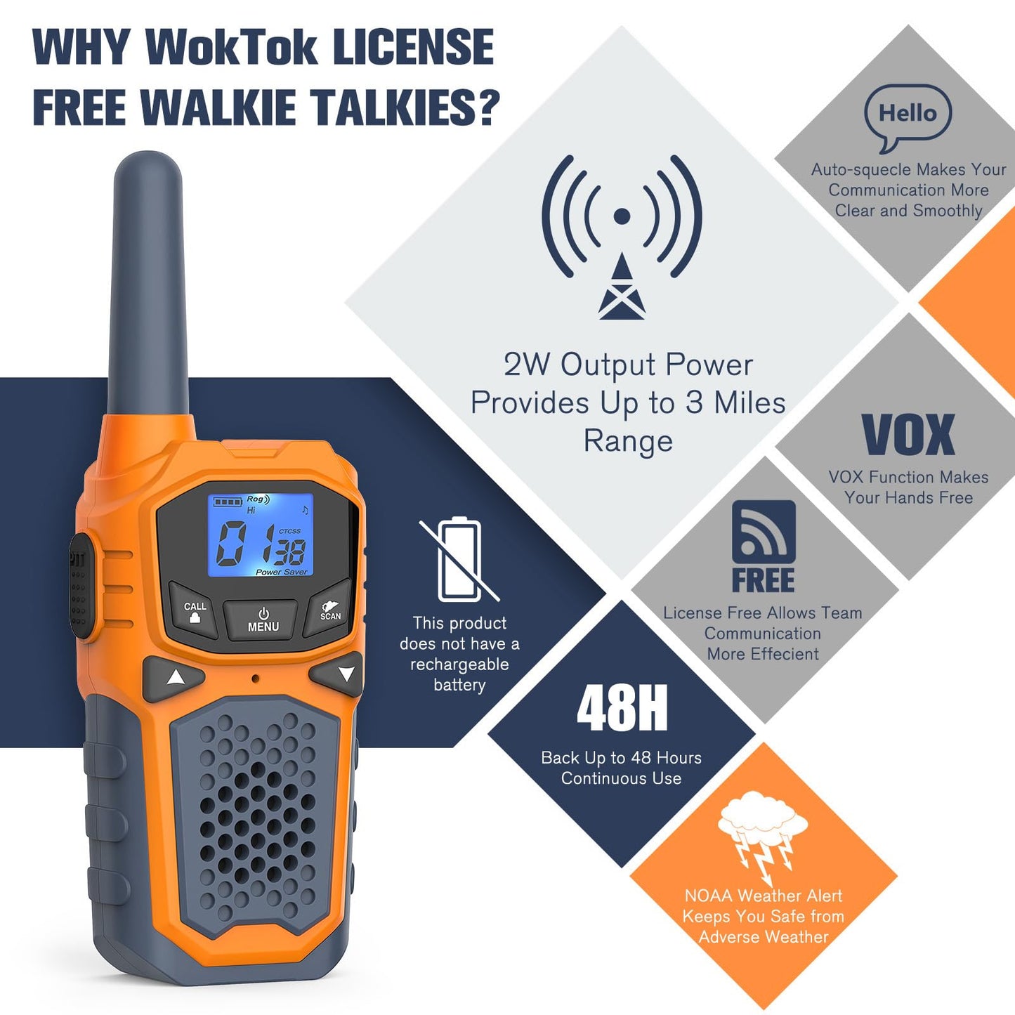 2 Walkie-Talkies For Kid, Outdoor Toys For Boys And Girls, Long Distance Walkie-Talkies, Suitable For Camping Hiking Birthday Gi