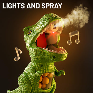 Niplooow Dinosaur Shooting Toys For Kids 3-5 Years, Movable Target Shooting Games With 2 Air Pump Launcher, Interactive Competit