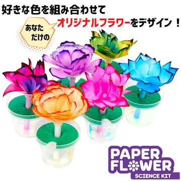 Crayola Paper Flower Science Kit - Color Changing Flowers for Kids Ages 7-10, Multi Color, Model 747409