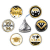 Gold and Black Graduation Party Favors Stickers for Chocolate Kisses, Congrats Grad Stickers Graduation Candy Stickers,Class of