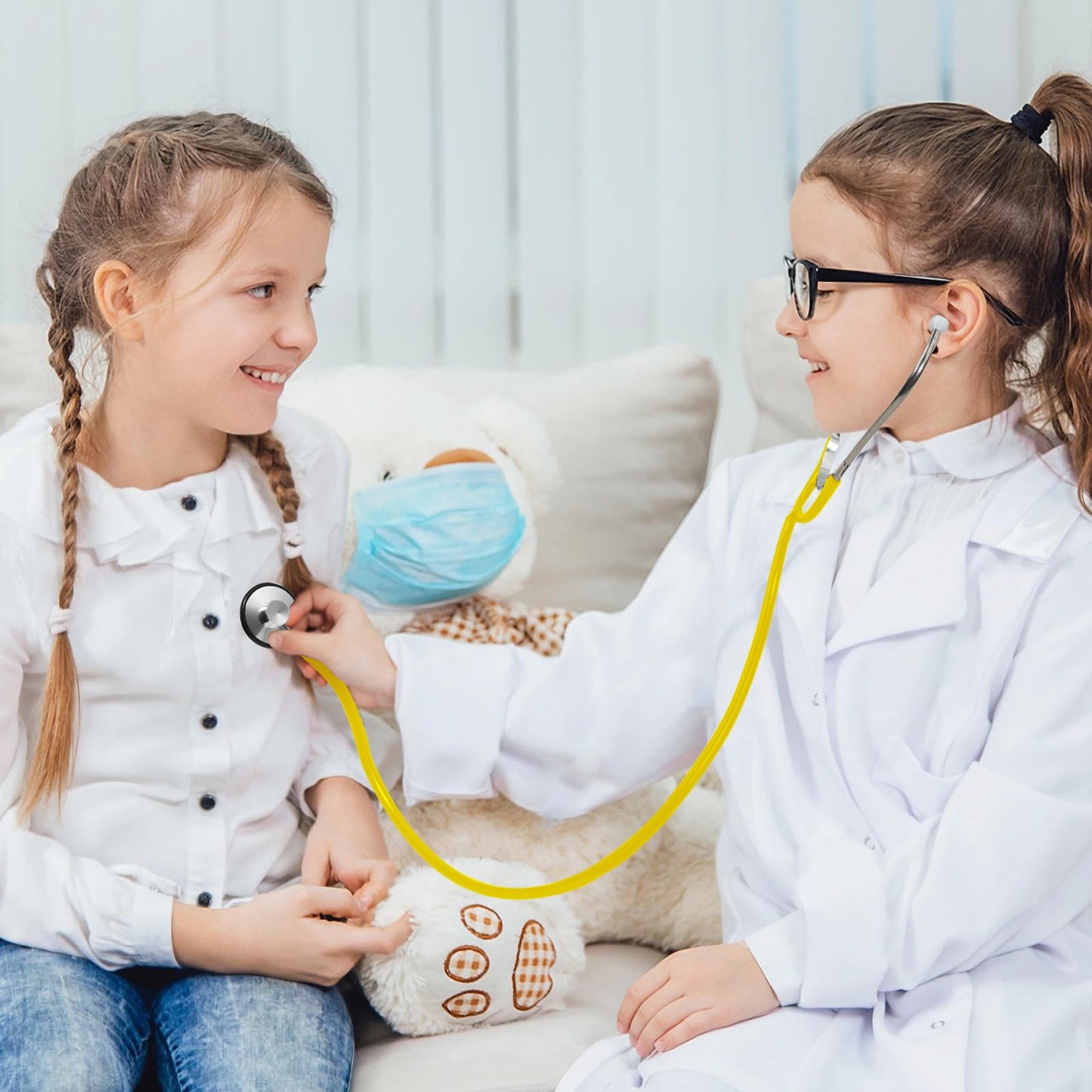 Erdogly Kids Stethoscope, Real Working Nursing Stethoscope For Kids, Doctor Game Toy For Toddler, Boys Girls Doctor Nurse Cospla