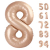 Light Brown 8 Balloon, Tan Number Balloons 40 Inch, 8Th Beige Birthday Decorations For Boys Girls, Sandy Brown Birthday Balloons