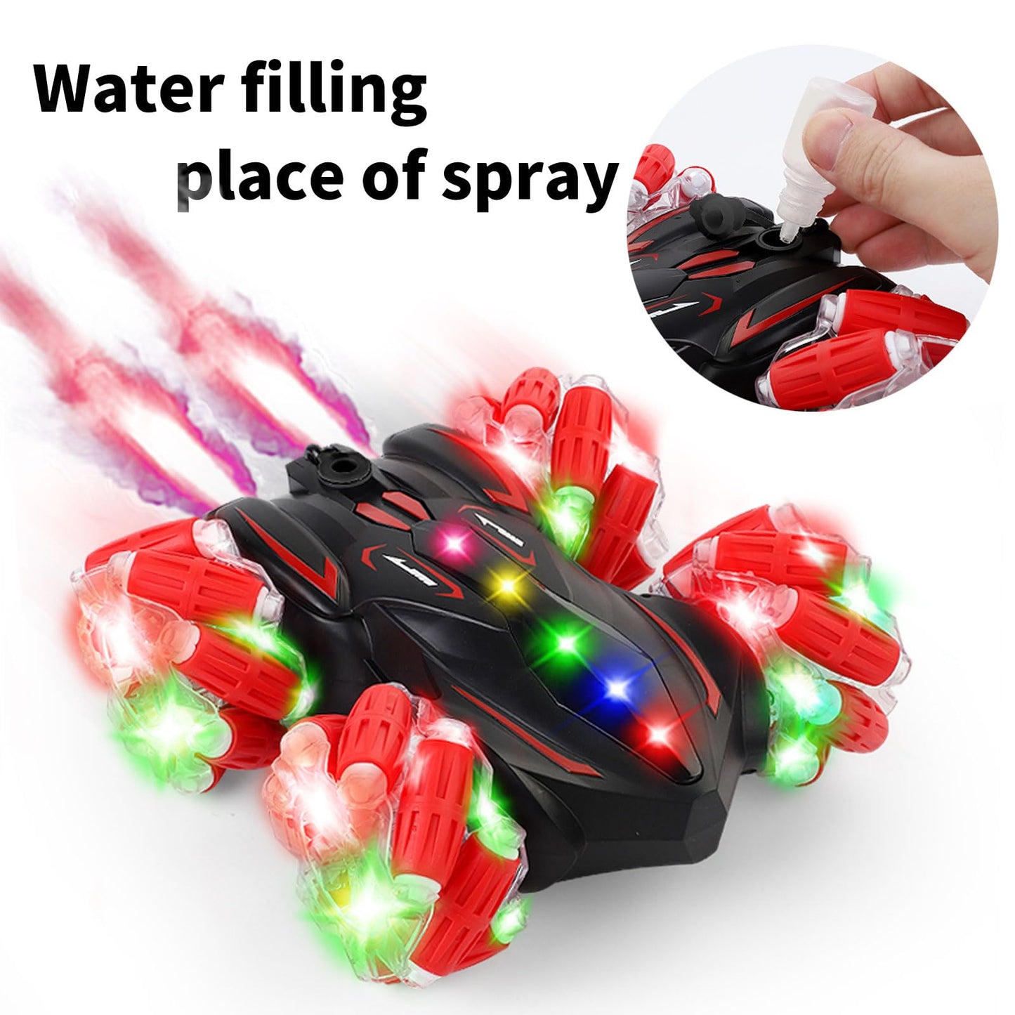 Zokugar Upgraded Gesture Sensing RC Stunt Car,360Double-Sided Spray Driving Hand Controlled RC Car Glove Controlled Twist Remote