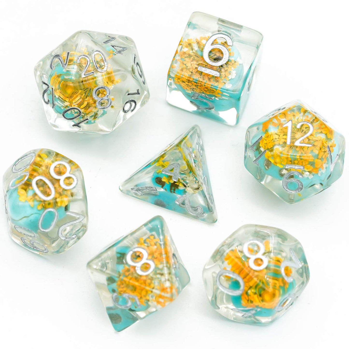 UDIXI 7 die DND Dice Set: Polyhedral DND Dice for Role Playing Games, Skull Dice Set for Dungeons and Dragons MTG Pathfinder (Bl