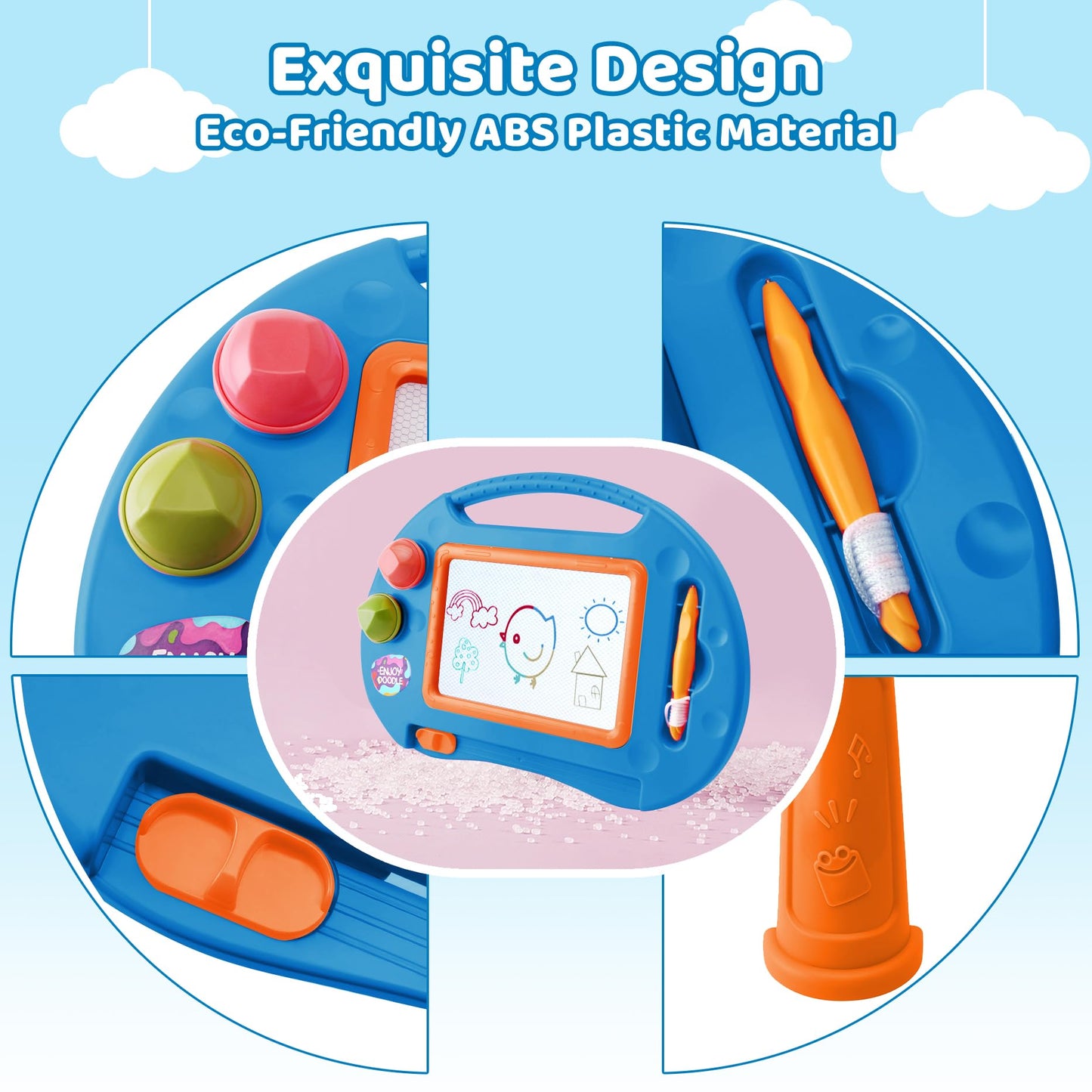Toys For 2-3 Year Old Boys Girls,Magnetic Drawing Board,Toddler Toys For Boys Age 2 3,Erasable Doodle Board For Kids,Learning To
