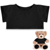 Roundfunny Bear Tee Shirt Fit 14-18Inch Bear Clothes Stuffed Animal Clothes Shirt Basic Stuffed Bears Dolls Shirt, Black