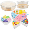 Vertintong 2 Pcs Sensory Bin with Lid and Removable Storage Inserts Sensory Activities for Toddlers 11.22 Inch Portable Sensory