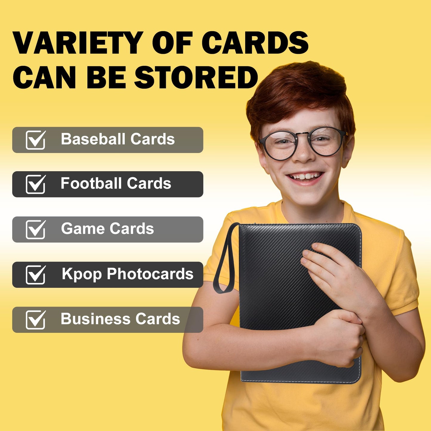 1080 Pockets Photocard Binder for Cards 9 Pocket with 60 Removable Sleeves Waterproof Kpop Card Storage Album for Baseball Sports Cards Gifts for Boys and Girls