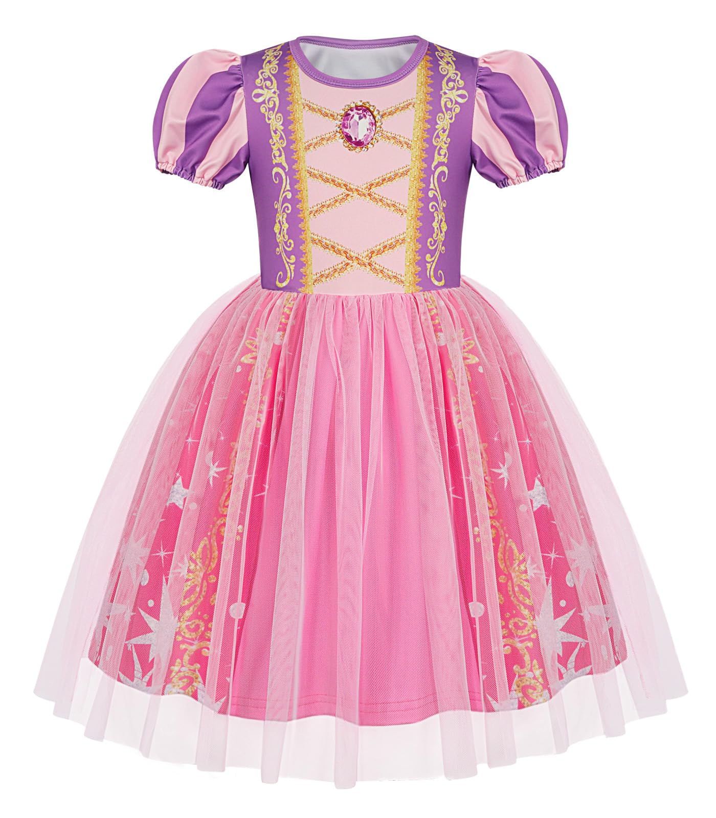 Benylion Princess Dress Girls Princess Dresses Up Halloween Dresss Birthday Party Christmas Dress Purple Princess Dress For Girl