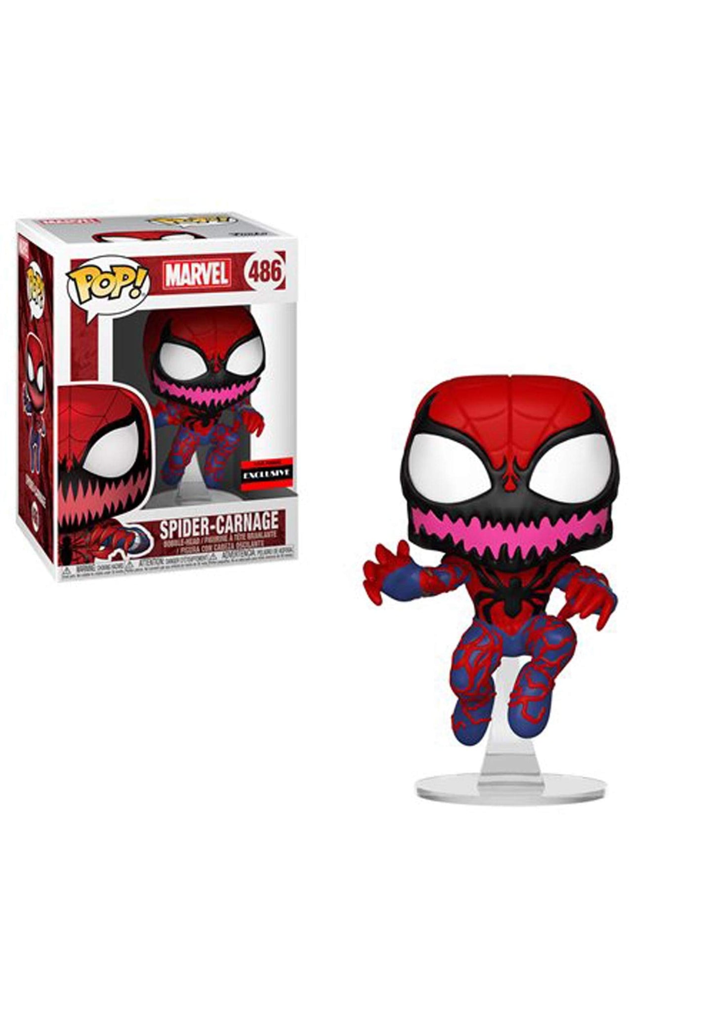 Funko Spider-Carnage Pop Vinyl Figure - 3.5" Multi-colored, Resin, Model FU39189, AAA Anime Exclusive