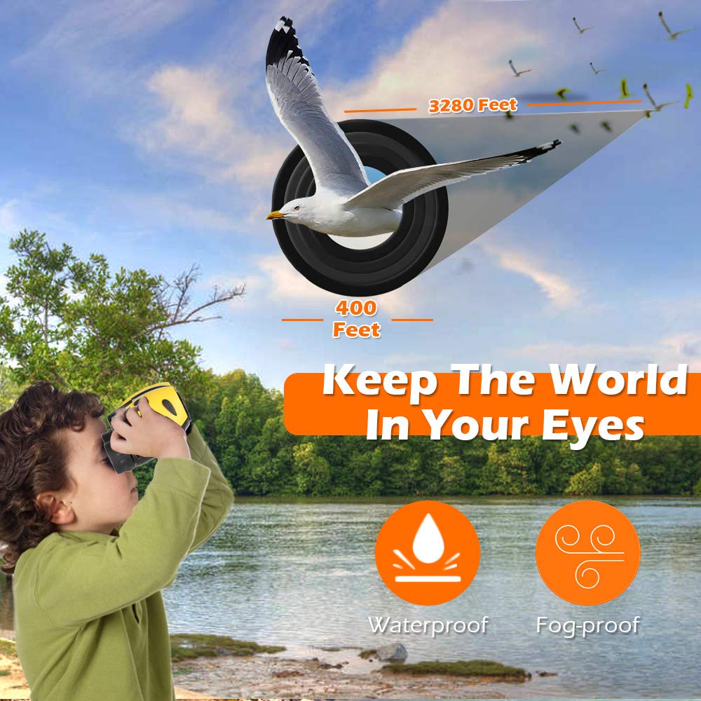 Compact Mini Binoculars For Kids - 8X21 Zoom Kids Binoculars Toy Gift Shock Proof For 3 4 5 6 7 8 9 10 11 12 13 Years Old Boys Girls Bird Watching Sporting Events Children Best Present