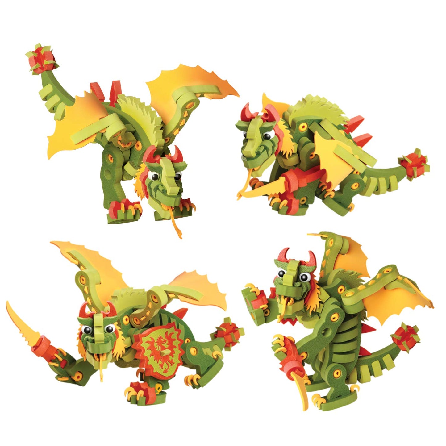 Bloco Toys Combat Dragon | Stem Toy | Fantasy Mythical Creatures | Diy Building Construction Set (155 Pieces)
